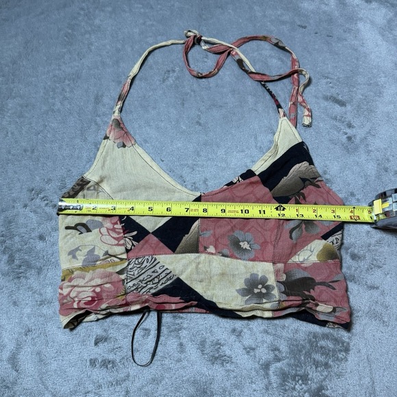 Free People Rae Halter Top, Paisley Size XS Floral Print Boho Indie - Picture 8 of 9